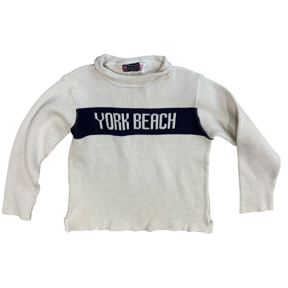 Vintage Binghamton Knitting Co York Beach Sweater Womens‎ Size Medium Cotton USA